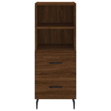 Hoge kast 34,5x34x180 cm bewerkt hout bruin eikenkleur - AllerleiShop