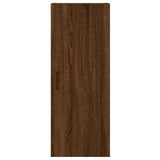 Hoge kast 34,5x34x180 cm bewerkt hout bruin eikenkleur - AllerleiShop