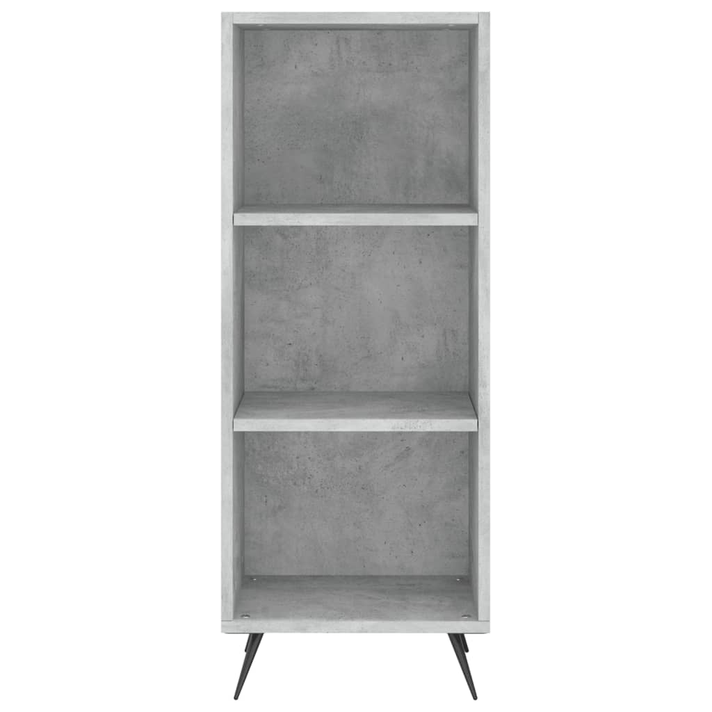 Hoge kast 34,5x34x180 cm bewerkt hout betongrijs - AllerleiShop