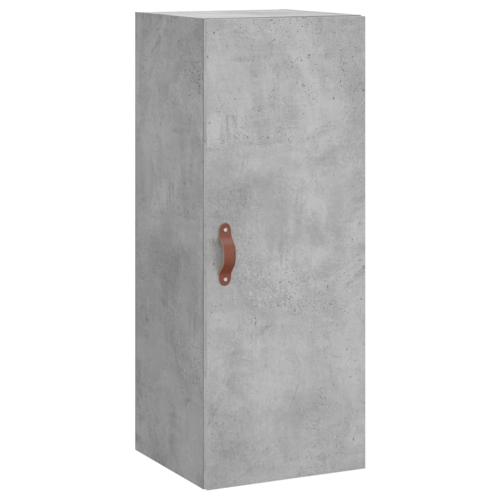 Hoge kast 34,5x34x180 cm bewerkt hout betongrijs - AllerleiShop