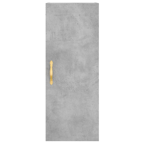 Hoge kast 34,5x34x180 cm bewerkt hout betongrijs - AllerleiShop