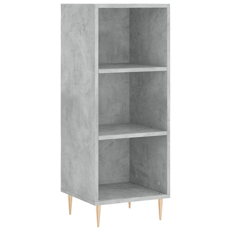 Hoge kast 34,5x34x180 cm bewerkt hout betongrijs - AllerleiShop