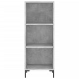 Hoge kast 34,5x34x180 cm bewerkt hout betongrijs - AllerleiShop