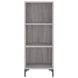 Hoge kast 34,5x34x180 cm bewerkt hout grijs sonoma eikenkleurig - AllerleiShop