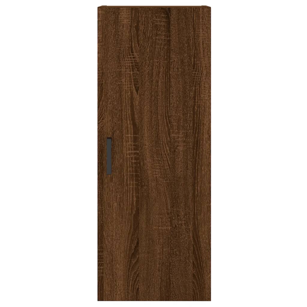 Hoge kast 34,5x34x180 cm bewerkt hout bruin eikenkleur - AllerleiShop