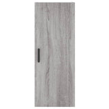 Hoge kast 34,5x34x180 cm bewerkt hout grijs sonoma eikenkleurig - AllerleiShop