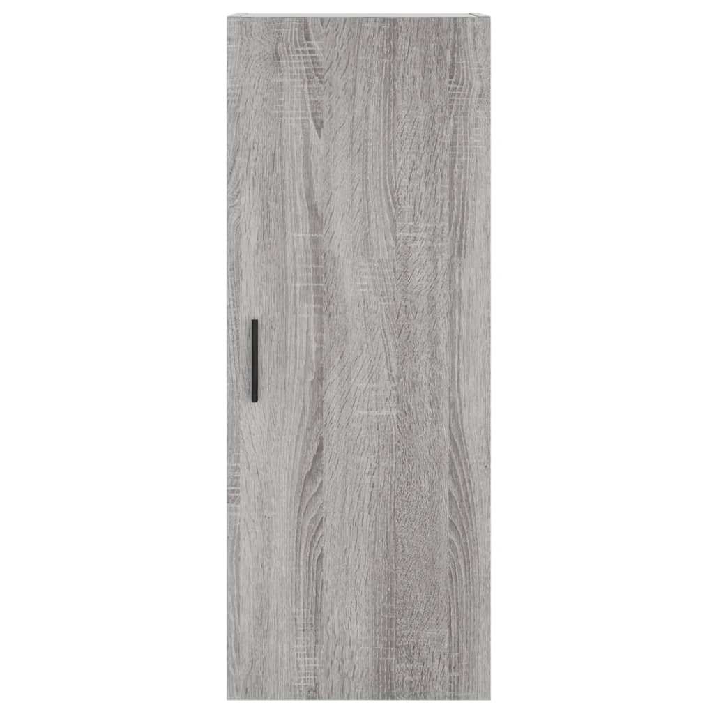 Hoge kast 34,5x34x180 cm bewerkt hout grijs sonoma eikenkleurig - AllerleiShop