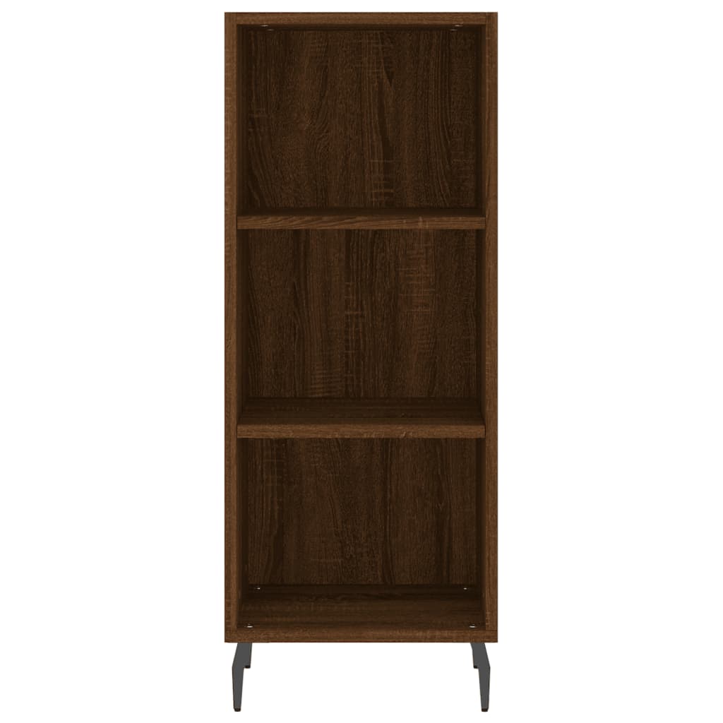 Hoge kast 34,5x34x180 cm bewerkt hout bruin eikenkleur - AllerleiShop