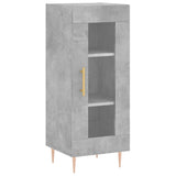 Hoge kast 34,5x34x180 cm bewerkt hout betongrijs - AllerleiShop