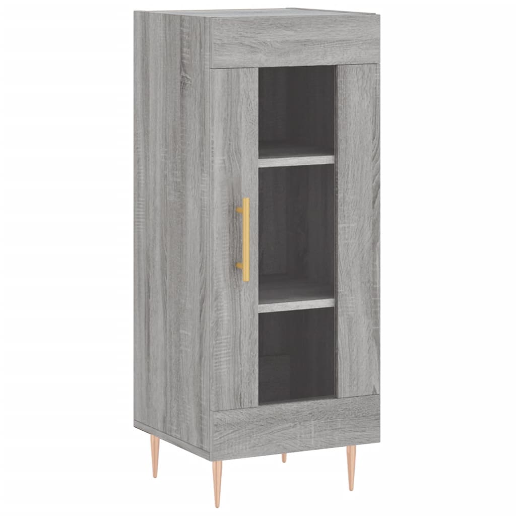 Hoge kast 34,5x34x180 cm bewerkt hout grijs sonoma eikenkleurig - AllerleiShop