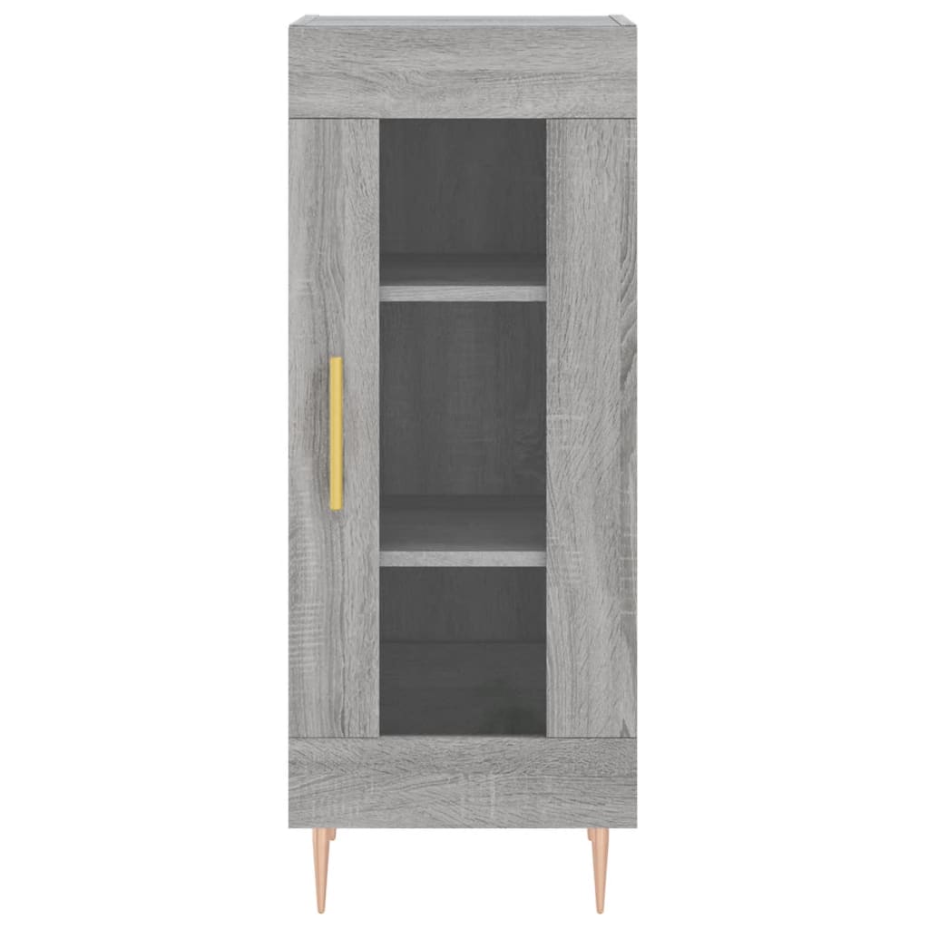 Hoge kast 34,5x34x180 cm bewerkt hout grijs sonoma eikenkleurig - AllerleiShop