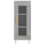 Hoge kast 34,5x34x180 cm bewerkt hout grijs sonoma eikenkleurig - AllerleiShop