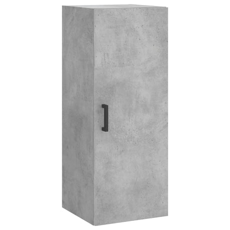 Hoge kast 34,5x34x180 cm bewerkt hout betongrijs - AllerleiShop