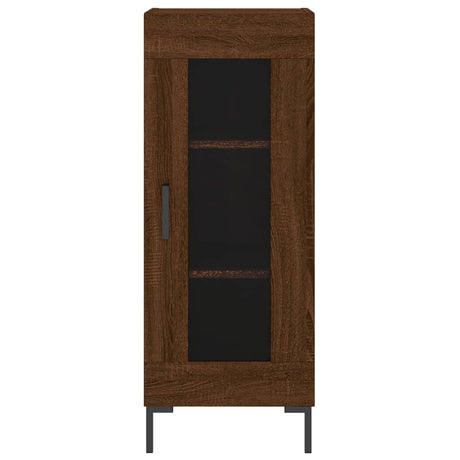 Hoge kast 34,5x34x180 cm bewerkt hout bruin eikenkleur - AllerleiShop