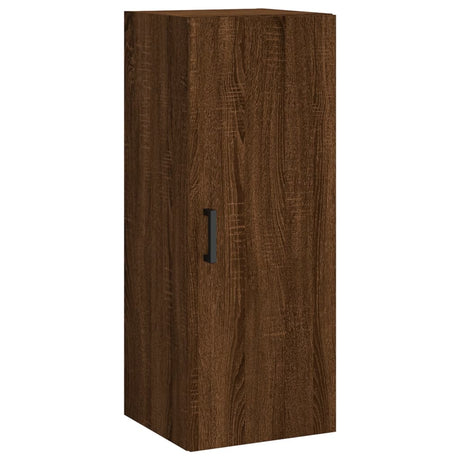 Hoge kast 34,5x34x180 cm bewerkt hout bruin eikenkleur - AllerleiShop