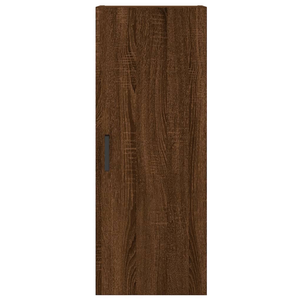 Hoge kast 34,5x34x180 cm bewerkt hout bruin eikenkleur - AllerleiShop