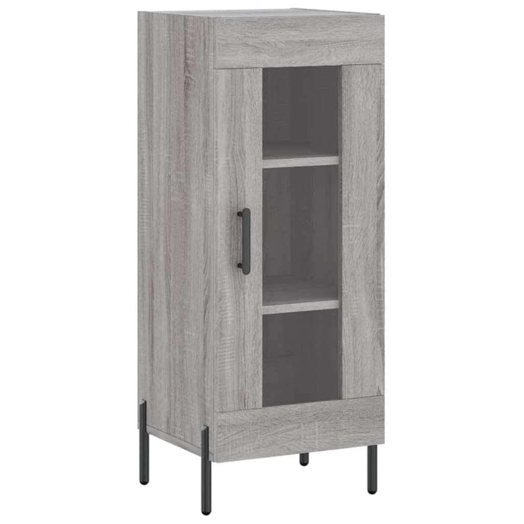 Hoge kast 34,5x34x180 cm bewerkt hout grijs sonoma eikenkleurig - AllerleiShop