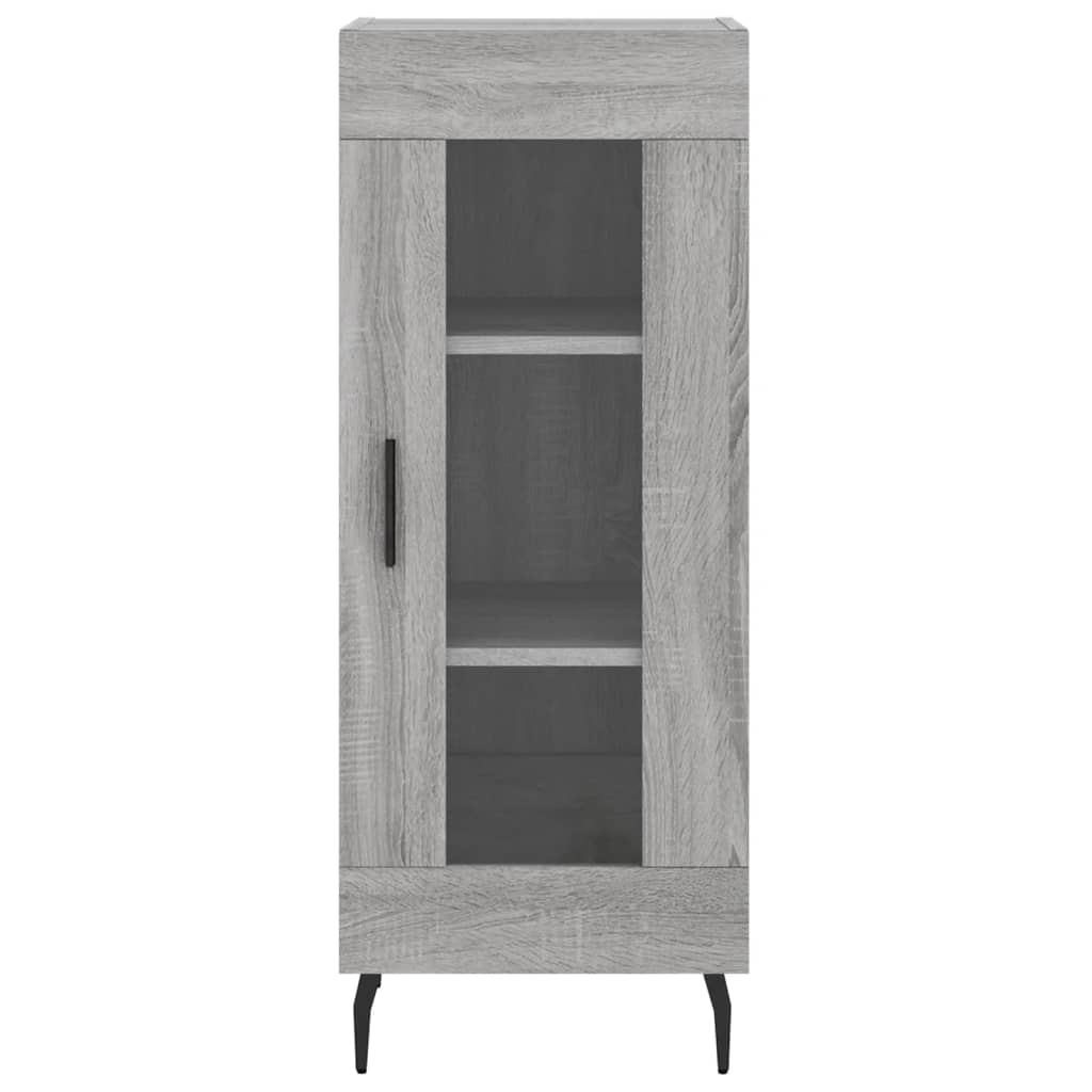 Hoge kast 34,5x34x180 cm bewerkt hout grijs sonoma eikenkleurig - AllerleiShop