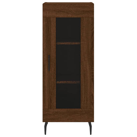 Hoge kast 34,5x34x180 cm bewerkt hout bruin eikenkleur - AllerleiShop