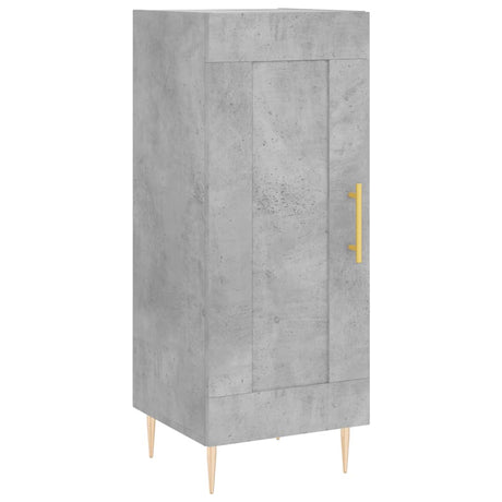 Hoge kast 34,5x34x180 cm bewerkt hout betongrijs - AllerleiShop