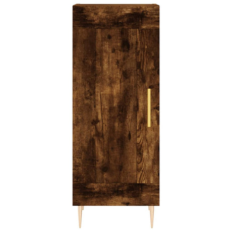 Hoge kast 34,5x34x180 cm bewerkt hout gerookt eikenkleurig - AllerleiShop