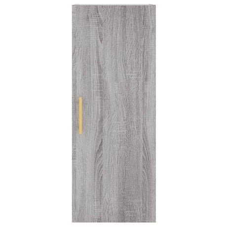 Hoge kast 34,5x34x180 cm bewerkt hout grijs sonoma eikenkleurig - AllerleiShop