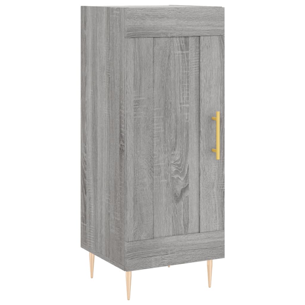 Hoge kast 34,5x34x180 cm bewerkt hout grijs sonoma eikenkleurig - AllerleiShop