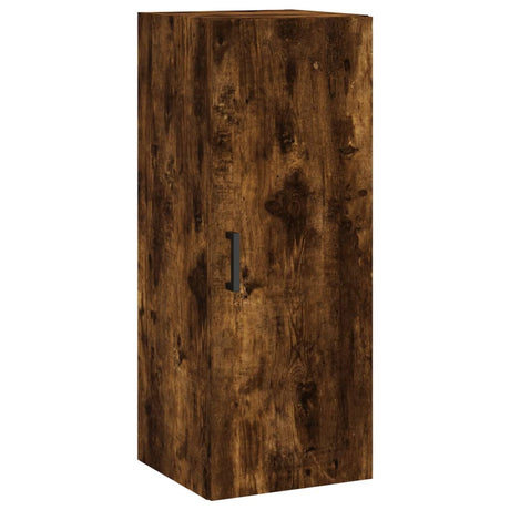 Hoge kast 34,5x34x180 cm bewerkt hout gerookt eikenkleurig - AllerleiShop