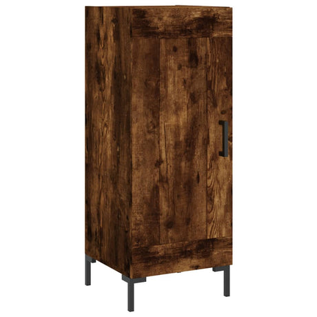 Hoge kast 34,5x34x180 cm bewerkt hout gerookt eikenkleurig - AllerleiShop