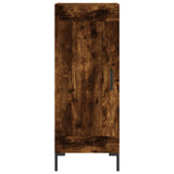 Hoge kast 34,5x34x180 cm bewerkt hout gerookt eikenkleurig - AllerleiShop