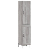 Hoge kast 34,5x34x180 cm bewerkt hout grijs sonoma eikenkleurig - AllerleiShop