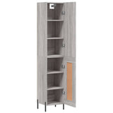 Hoge kast 34,5x34x180 cm bewerkt hout grijs sonoma eikenkleurig - AllerleiShop