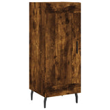 Hoge kast 34,5x34x180 cm bewerkt hout gerookt eikenkleurig - AllerleiShop