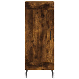 Hoge kast 34,5x34x180 cm bewerkt hout gerookt eikenkleurig - AllerleiShop