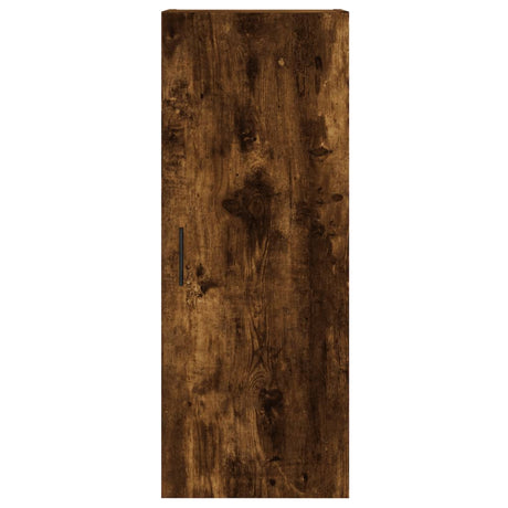 Hoge kast 34,5x34x180 cm bewerkt hout gerookt eikenkleurig - AllerleiShop