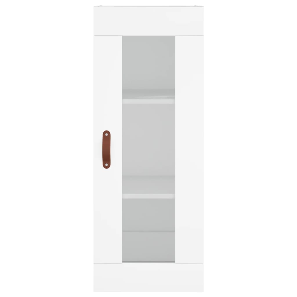 Hoge kast 34,5x34x180 cm bewerkt hout wit - AllerleiShop