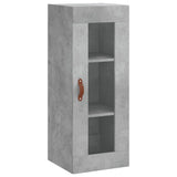 Hoge kast 34,5x34x180 cm bewerkt hout betongrijs - AllerleiShop