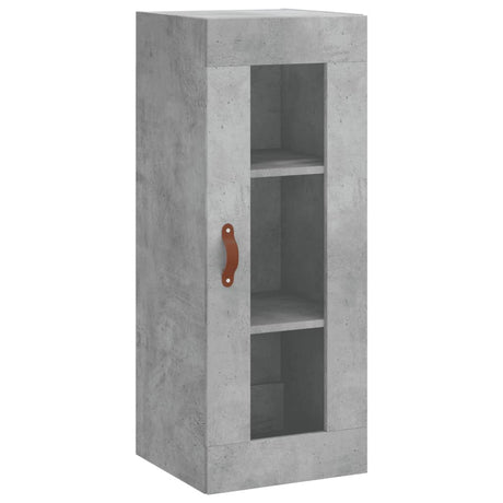 Hoge kast 34,5x34x180 cm bewerkt hout betongrijs - AllerleiShop