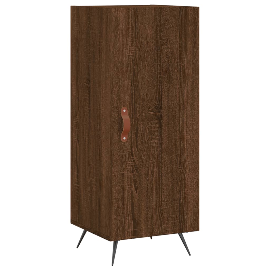 Hoge kast 34,5x34x180 cm bewerkt hout bruin eikenkleur - AllerleiShop