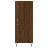 Hoge kast 34,5x34x180 cm bewerkt hout bruin eikenkleur - AllerleiShop