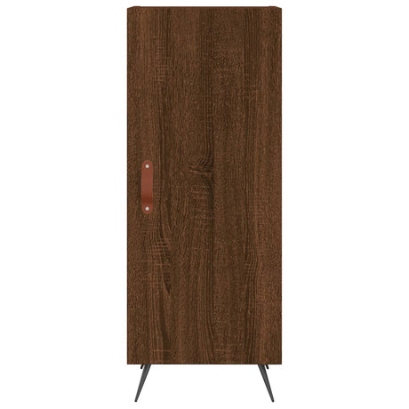 Hoge kast 34,5x34x180 cm bewerkt hout bruin eikenkleur - AllerleiShop