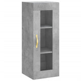 Hoge kast 34,5x34x180 cm bewerkt hout betongrijs - AllerleiShop