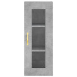 Hoge kast 34,5x34x180 cm bewerkt hout betongrijs - AllerleiShop