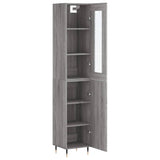 Hoge kast 34,5x34x180 cm bewerkt hout grijs sonoma eikenkleurig - AllerleiShop