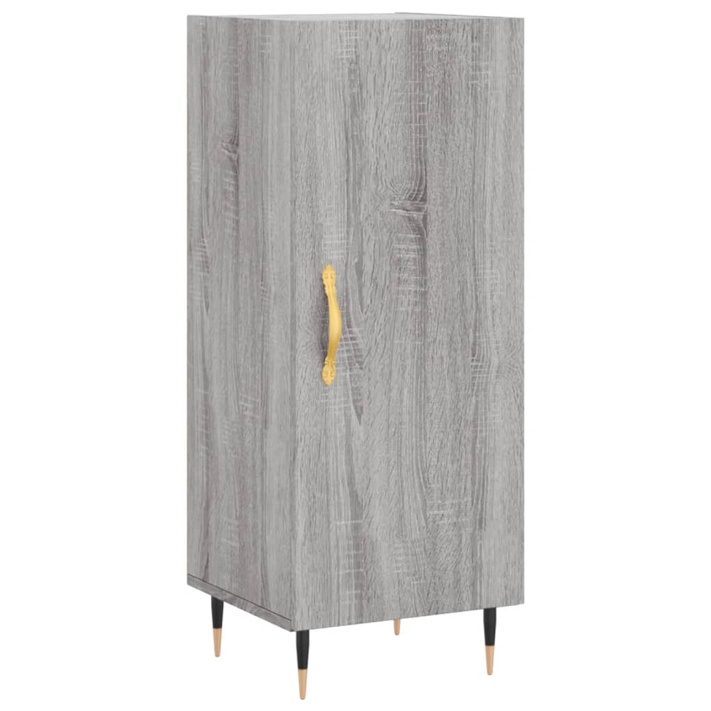 Hoge kast 34,5x34x180 cm bewerkt hout grijs sonoma eikenkleurig - AllerleiShop