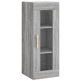 Hoge kast 34,5x34x180 cm bewerkt hout grijs sonoma eikenkleurig - AllerleiShop