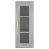 Hoge kast 34,5x34x180 cm bewerkt hout grijs sonoma eikenkleurig - AllerleiShop