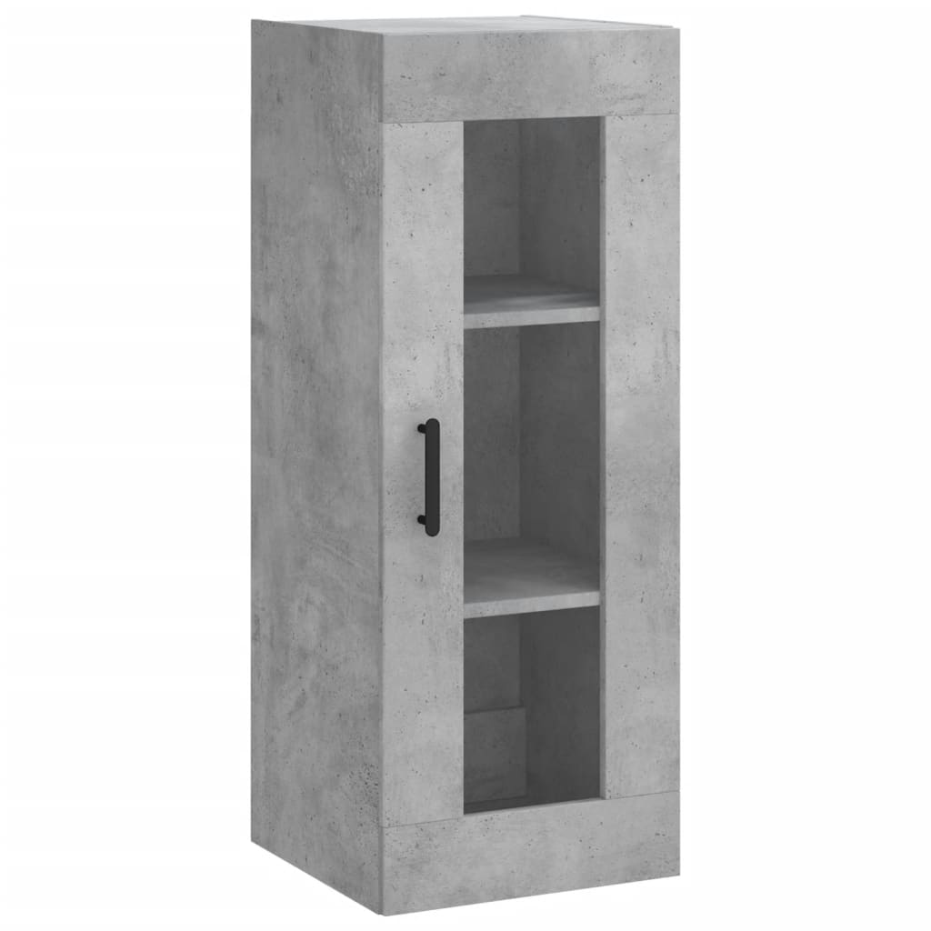 Hoge kast 34,5x34x180 cm bewerkt hout betongrijs - AllerleiShop