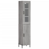 Hoge kast 34,5x34x180 cm bewerkt hout grijs sonoma eikenkleurig - AllerleiShop