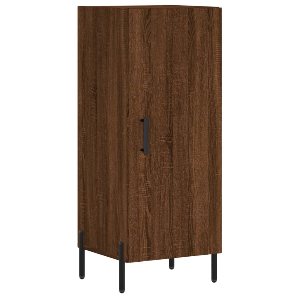 Hoge kast 34,5x34x180 cm bewerkt hout bruin eikenkleur - AllerleiShop